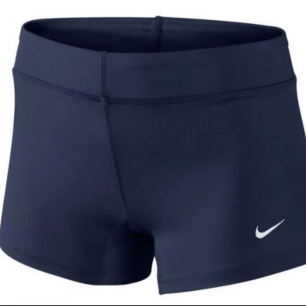 Nike Dri Fit Performance Game Volleyball Navy Compression Biker Shorts Medium
